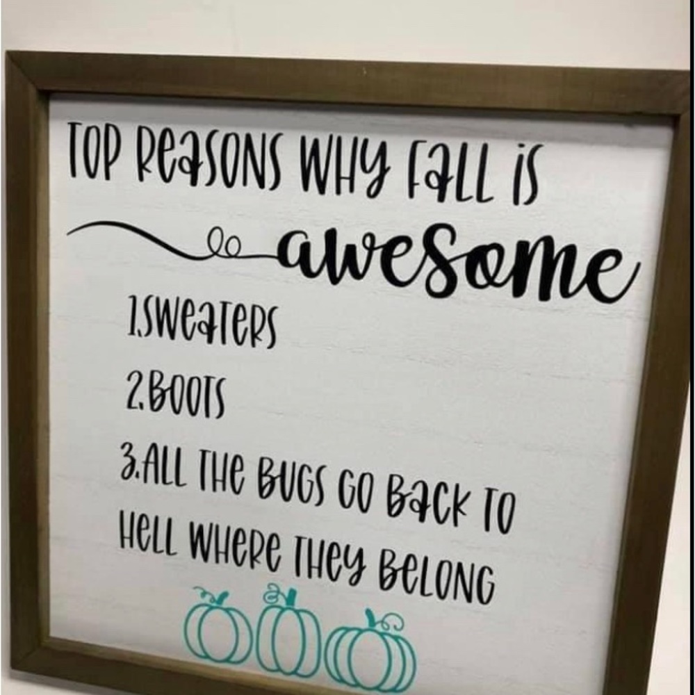 Reasons Fall Is Awesome Wall Decor